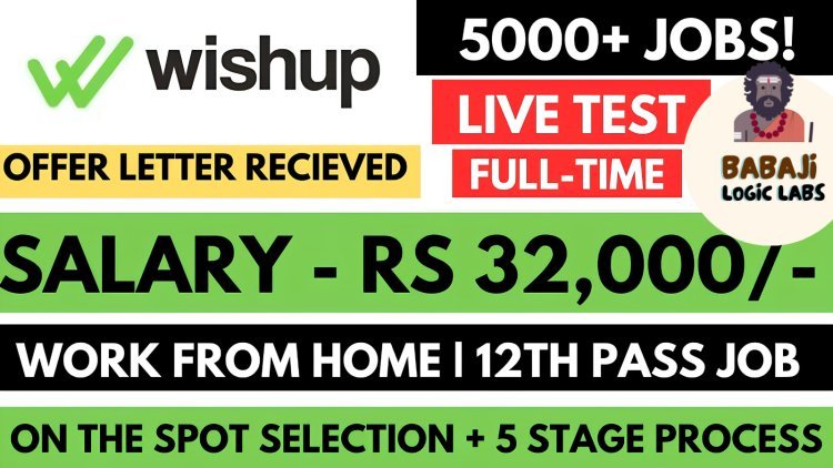 Wishup Hiring | Live Test Answer | Flipkart | Work From Home | 12th Pass | Online Job | Jobs