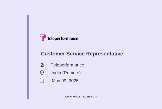 Customer Service Representative Jobs 2025 | Teleperformance | Work From Home | Gujarati Language | Hiring Now