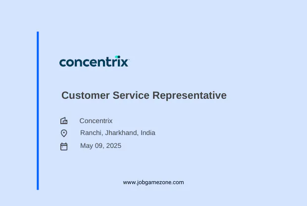 Customer Service Representative at Concentrix (Ranchi, On-site) | Hiring 2025 | Customer Support Jobs