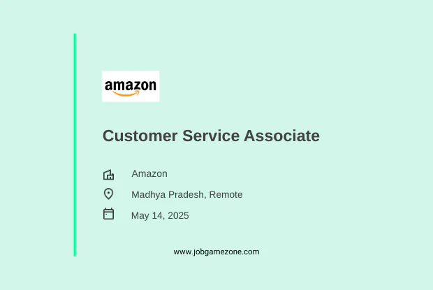 Amazon Work From Home Part-Time Customer Service Associate Jobs 2025 – Apply Online (MP, India)