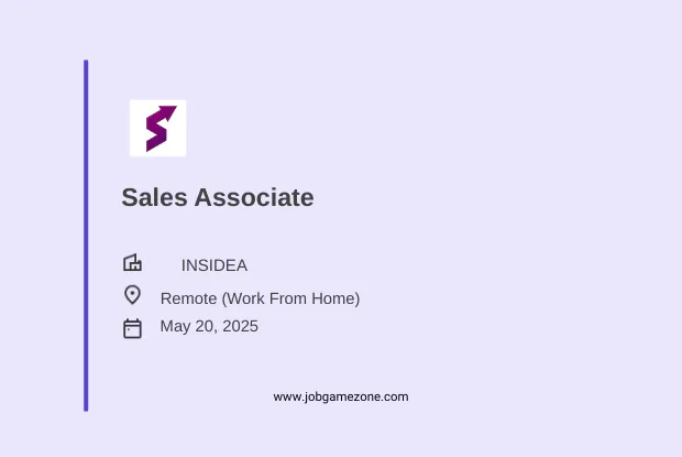 INSIDEA is Hiring Sales Associates | Remote US Shift Jobs 2025