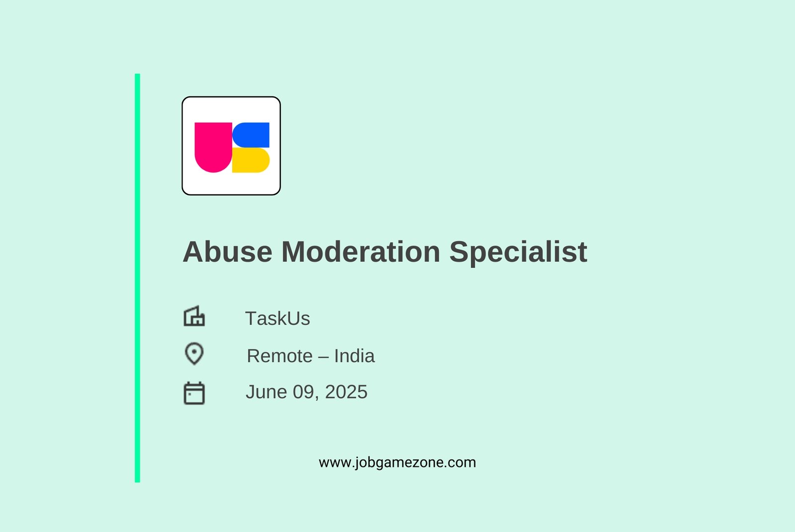 Abuse Moderation Specialist – Remote Job at TaskUs | Work From Home India