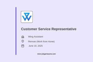 Customer Service Representative – Work From Home Job India | Wing Assistant