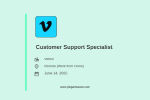 Vimeo Work from Home Jobs 2025 | Customer Support Specialist