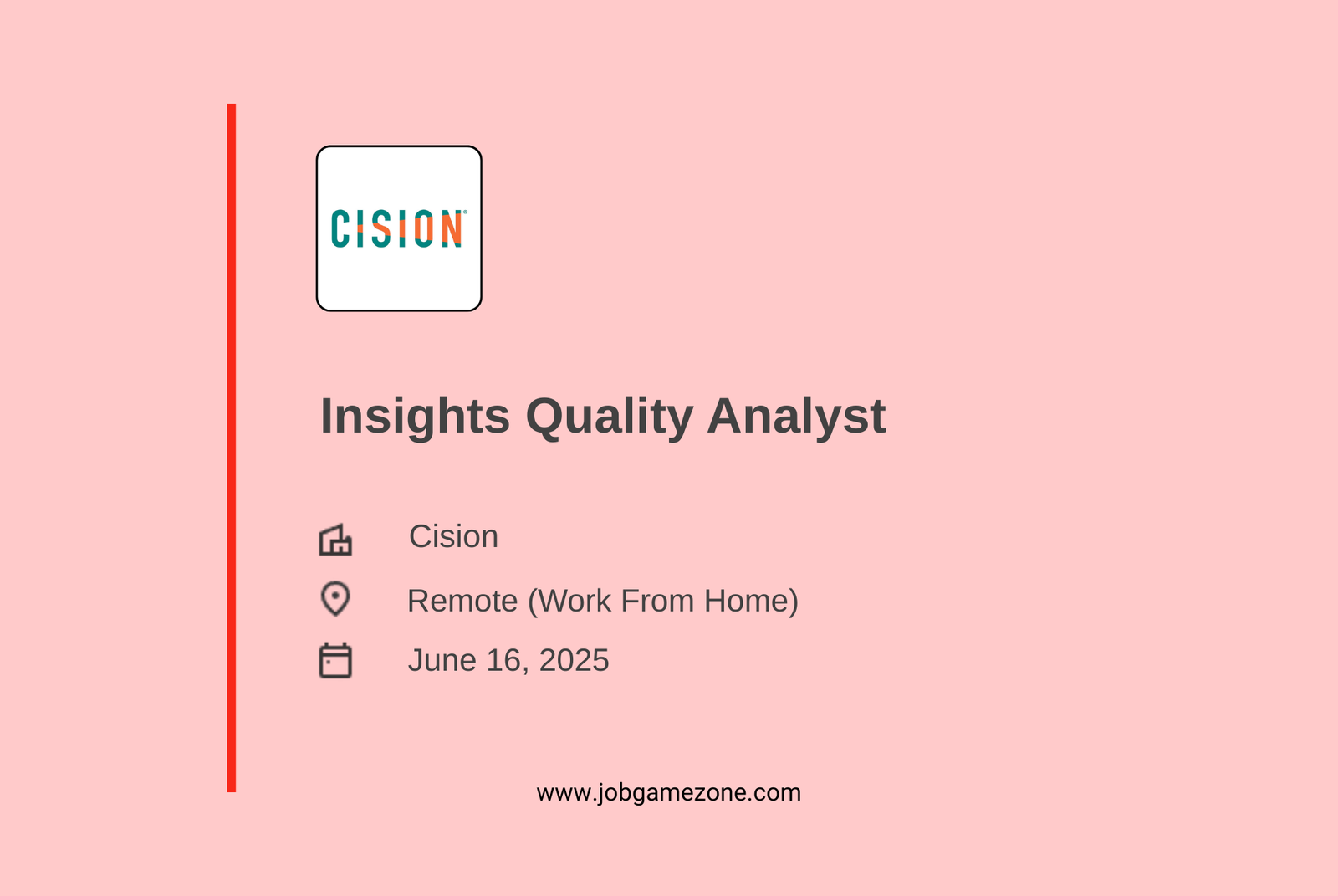Insights Quality Analyst – Remote Work Opportunity at Cision India