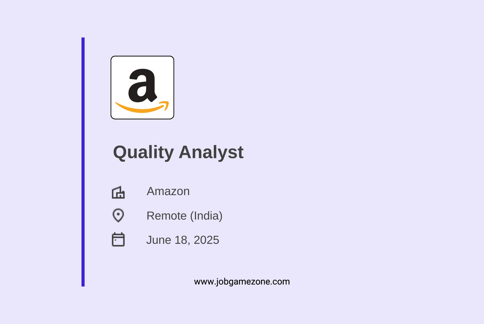 Remote Job at Amazon Hiring Quality Analyst (Remote – India) | Work From Home Amazon Careers